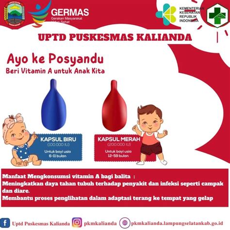 ayo  posyandu beri vitamin   anak kita uptd puskesmas kalianda