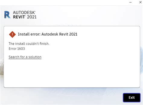 Erreur D Installation Autodesk Revit Version L Installation N A