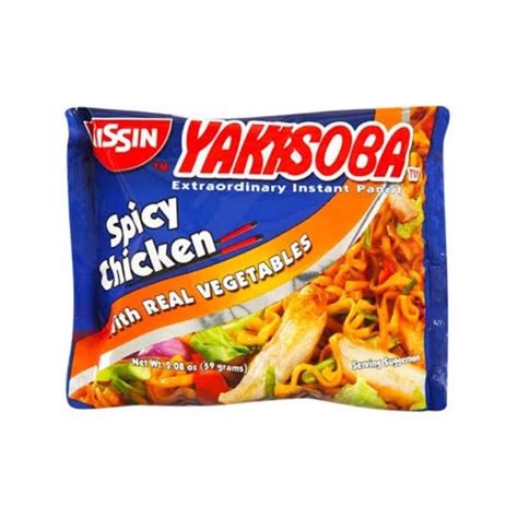 Nissin Yakisoba Instant Pancit Spicy Chicken Savory Beef With Real