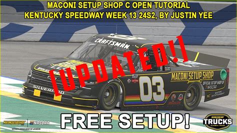 UPDATED IRacing Fixed NASCAR Series Tutorial Maconi C Open Truck