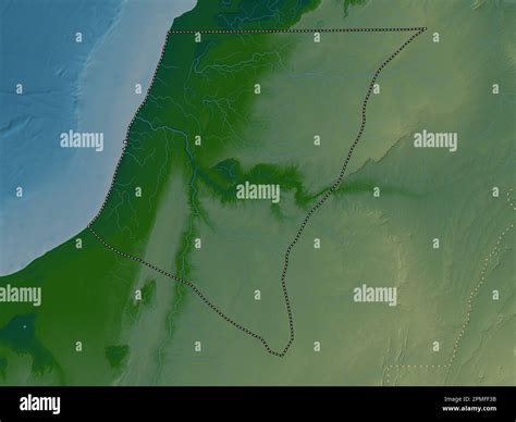 Laayoune Sakia El Hamra Province Of Western Sahara Colored Elevation