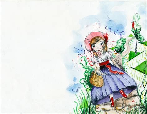 Иллюстрация красная шапочка в стиле декоративный | Illustrators.ru
