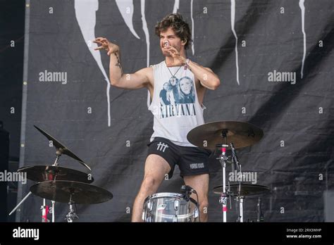 Adam Breeze Of Wargasm Performs During Louder Than Life Music Festival On Friday Sept 22 2023