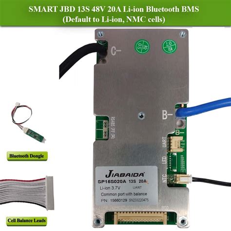 Smart Jiabaida JBD 13S 48V 20A Lithium Ion Common Port Battery