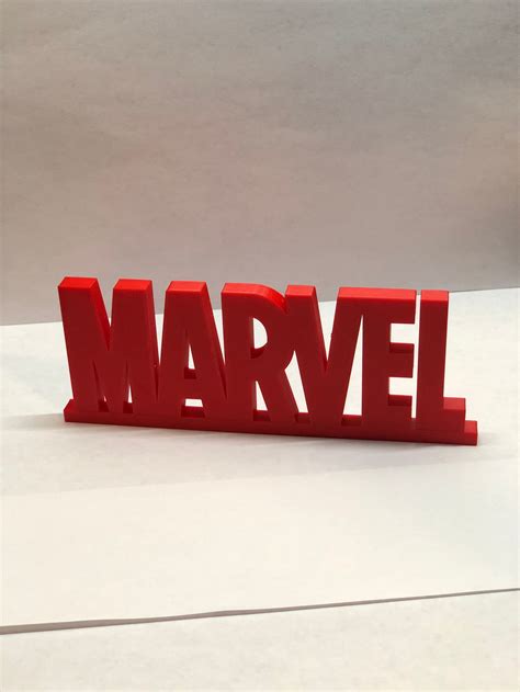 Marvel Sign With Base/marvel Logo - Etsy