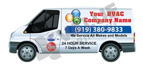 HVAC Van Shaped Magnet 4 Large Value Printing