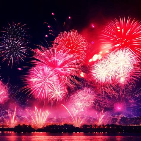 Premium Photo Colorful New Year Fireworks Wallpaper Or Background