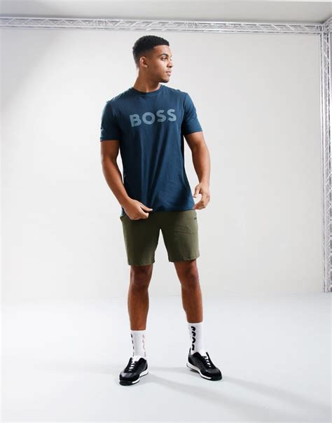 Boss Thinking 1 T Shirt Open Green Terraces Menswear