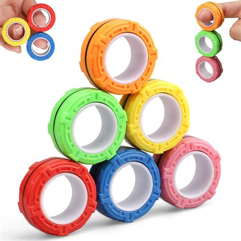 Magnetic Rings Fidget Toy Set Idea Anxiety Decompression Magnetic