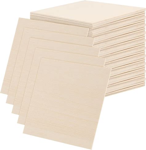 Lexinin Pcs X X Mm Square Plywood Basswood Wood Sheets