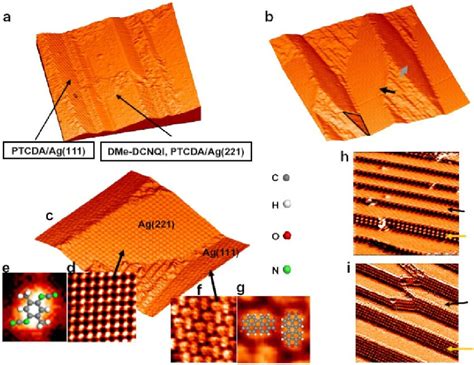 Color Online Stm Images Of Ptcda And Dmedcnqi On A Ag