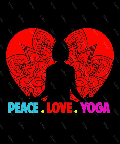 Peace Love Yoga Premium Vector File
