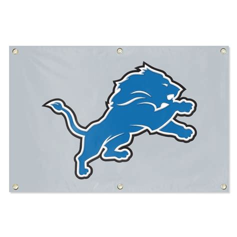 Detroit Lions Nfl Team Logo Banner Flag Dragon Sports