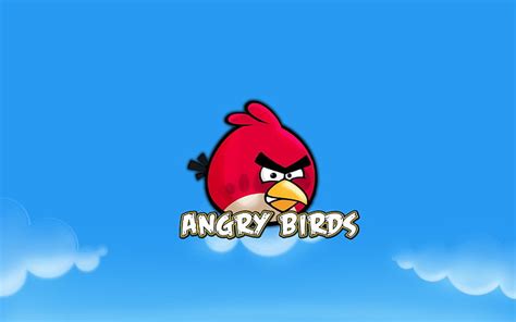 HD wallpaper: Angry Birds logo, red, sky, beak, illustration, vector ...