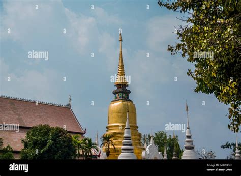 Wat Suan Dok Buddhist Temple At Chiang Mai Thailand Stock Photo Alamy