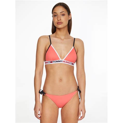 Tommy Hilfiger String Side Tie Cheeky Bikini Women Poppy Pink