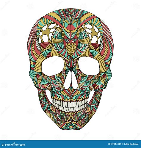 Ornate Skull Stock Illustration Illustration Of Crossbones 47914319