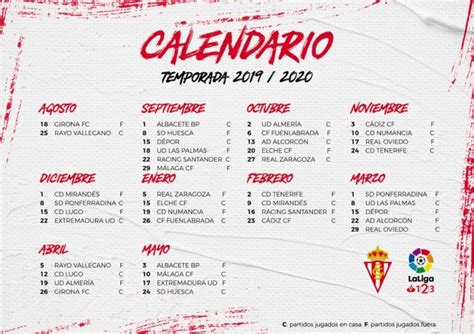 Calendario completo del Real Sporting de Gijón y sus curiosidades