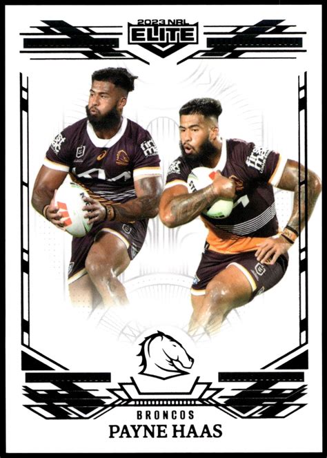 2023 Nrl Elite Black Diamond Mojo Mb005 Payne Haas Brisbane Broncos