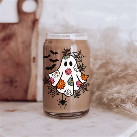 Spooky Daisy Ghost Svg Cute Halloween Ghost Svg Halloween Etsy