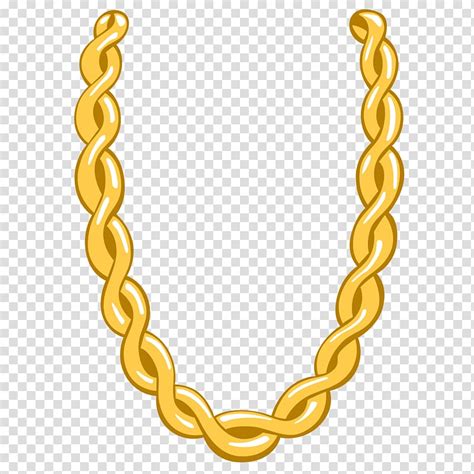 Necklace Rope Chain Gold Jewellery Necklace Transparent Background Png