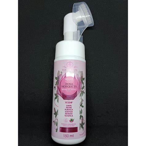 Mousse Micelar Rosa Mosqueta Limpa Hidrata Tonifica Espuma Limpeza