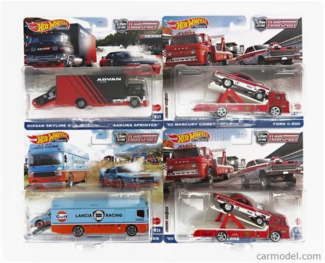 Mattel Hot Wheels Flf K Scale Ford Usa Set Assortment Pieces Ramp Truck Car