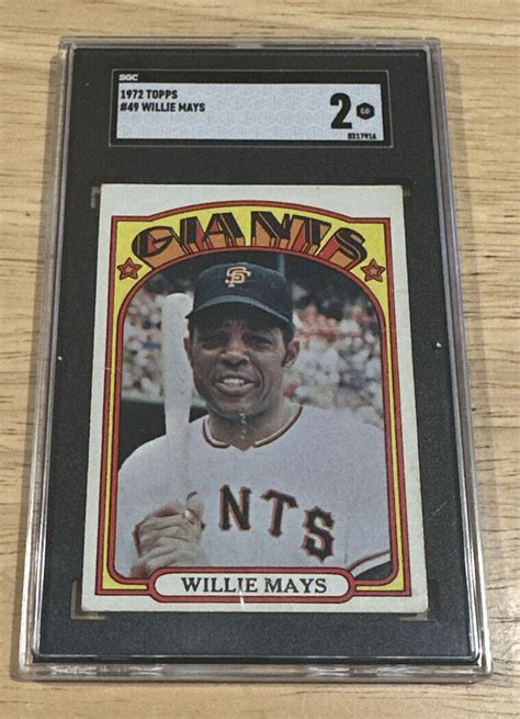 Topps Willie Mays Hof San Francisco Giants Sgc Ebay