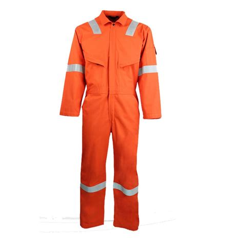 100 Cotton Fireproof Welding Protective Oil Gas Fire Retardant Coverall