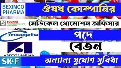 Medecine Company Job Salary In Bangladesh Medical Representatives