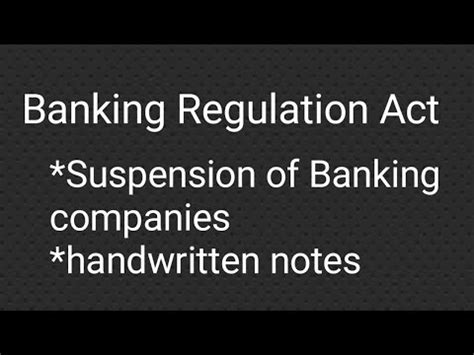 Banking Regulation Act Video Lecture Sbi Po Prelims And Mains