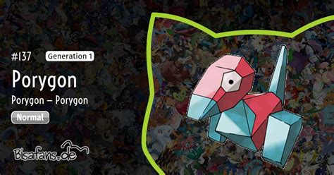 Porygon Im Pok Dex Bisafans De