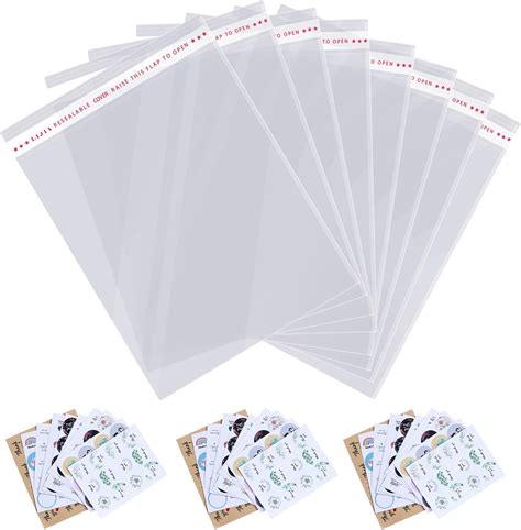 AIRSUNNY 200 Pcs 6x9 Clear Resealable Cello Cellophane Bags Good For