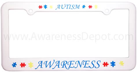 Autism Decals Autism Awareness License Plate Frame