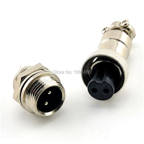 1pcs Gx12 2 Pin Male Female 12mm Wire Panel Connector Aviation Plug