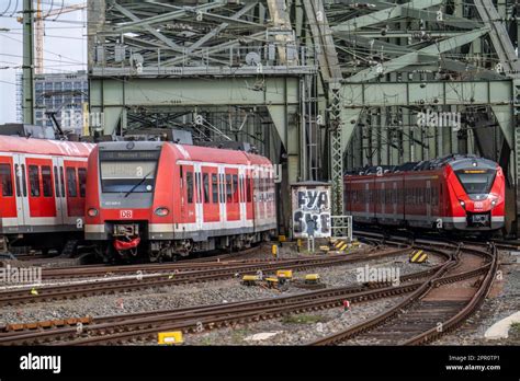 S Bahn And Regional Trains In Front Of The Main Station Of Cologne