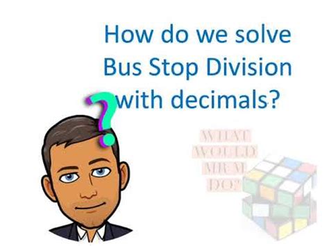 Bus Stop Method with Decimals - YouTube