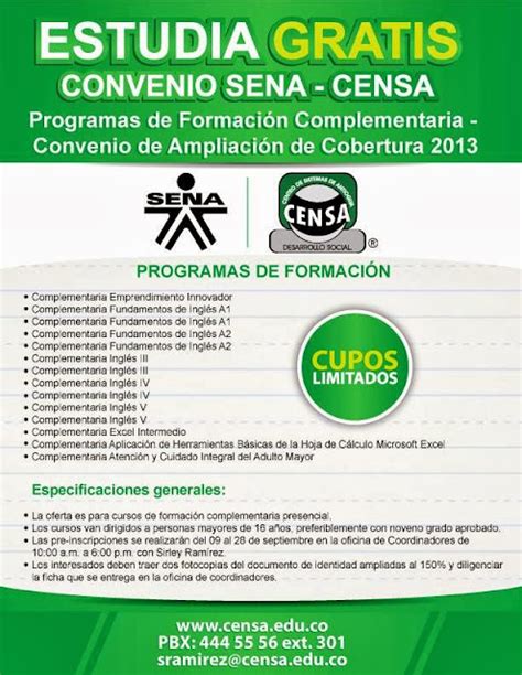 Consejo de Juventud Medellín Estudia Gratis Convenio SENA CENSA