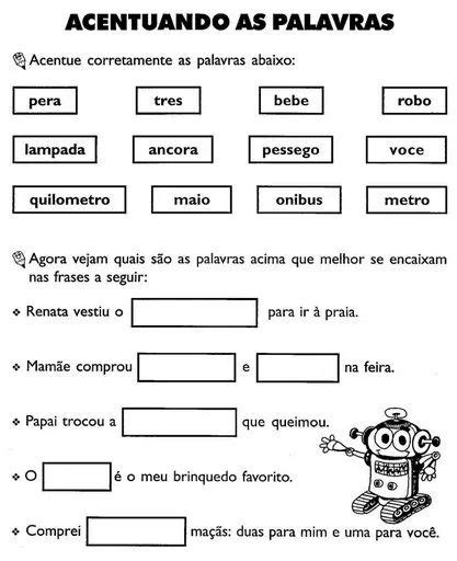 Atividades Acento Agudo E Circunflexo Para Imprimir Online