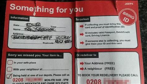 Warning Over New Scam Involving Fake Royal Mail Cards Daily Mail Online