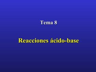 Quimica Bachillerato Reacciones Cido Base Ppt