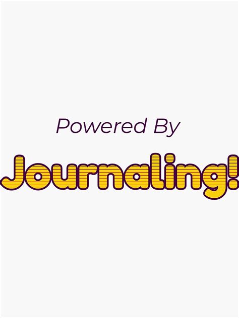 Powered By Journaling Sticker For Sale By Cooldesignsalot Redbubble