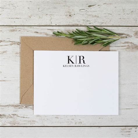 Monogram Stationary Personalized Stationery Monogram Note Cards