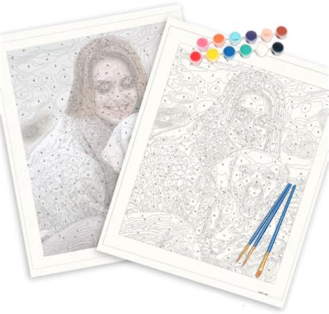 Colorear por números personalizado Lienzos para pintar