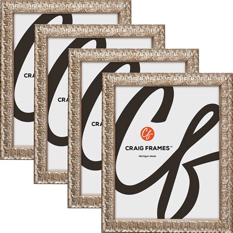 Craig Frames Versailles 16x24 Inch Picture Frame Silver Set Of 4