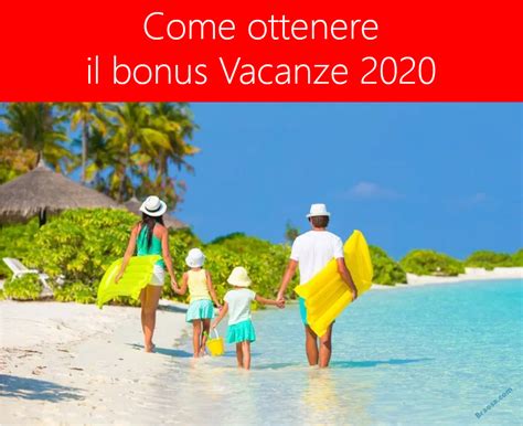 COME OTTENERE IL BONUS VACANZE 2020