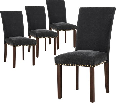 Amazon Colamy Upholstered Parsons Dining Chairs Set Of Fabric