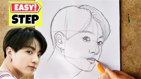 How To Draw Bts Jungkook Drawing Bts Jungkook Outline Drawing