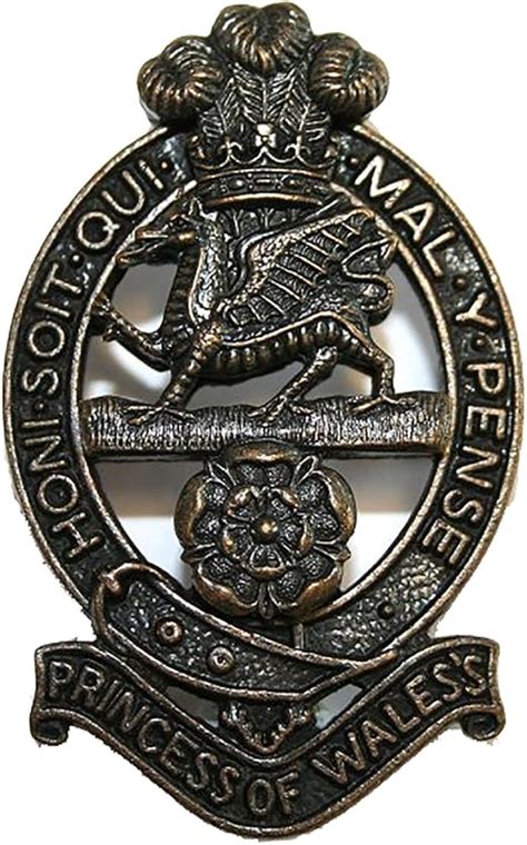 Issue Pwrr Officer And Ors Bronze Cap Badge Princess Of Waless Royal