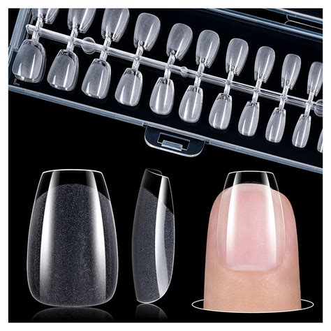 Gelike Ec 240pcs Short Coffin Shaped Soft Gel Nail Tips Kit Acrylic